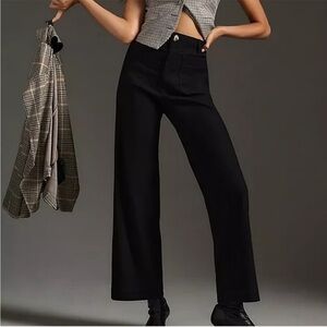 Anthropologie Maeve The Colette Pant Black Size 28 TALL OB1777164